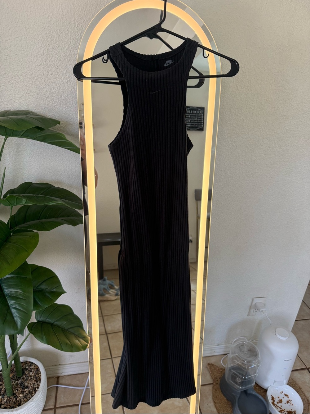 Nike Black Ribbed Maxi Tank Dress